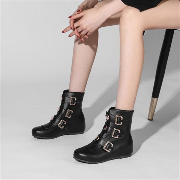 boots pxelena retro roman women motorcycle biker rivet buckle ankle hidden low heels shoes large size 34-48 short black
boots pxelena retro roman women motorcycle biker rivet buckle ankle hidden low heels shoes large size 34-48 short black