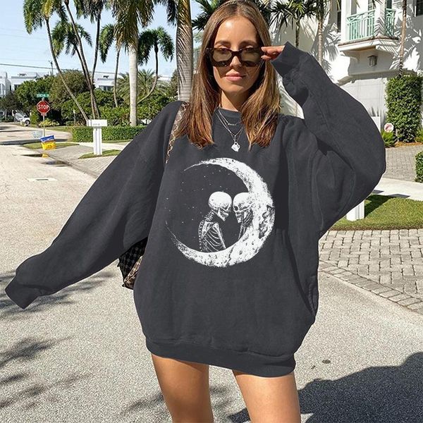 women's hoodies & sweatshirts funny couple skeleton moon print women long sleeve drop shoulder hoodie casual skull womens winter, Black
women's hoodies & sweatshirts funny couple skeleton moon print women long sleeve drop shoulder hoodie casual skull womens winter, Black