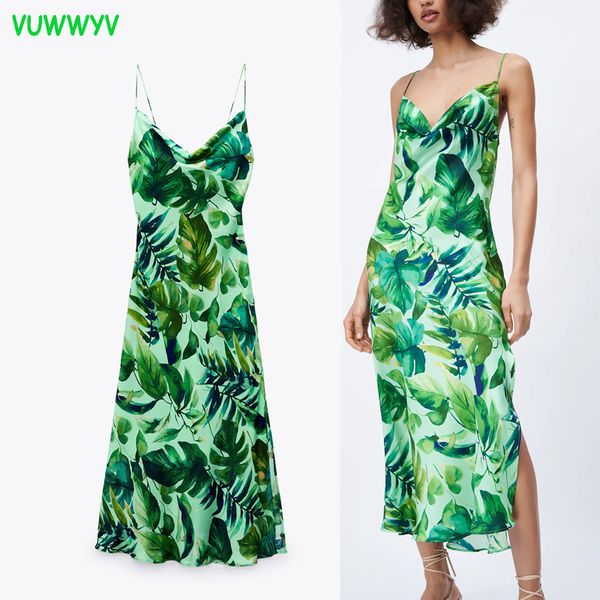 women dresses green strap backless print tropical woman summer party long vintage vestidos gowns 210430, Black;gray
women dresses green strap backless print tropical woman summer party long vintage vestidos gowns 210430, Black;gray
