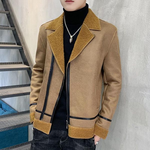 men's jackets winter men thicken deerskin bomber jacket velvet warm casual coat hip hop waterproof outwear deri ceket mens fur collar, Black;brown
men's jackets winter men thicken deerskin bomber jacket velvet warm casual coat hip hop waterproof outwear deri ceket mens fur collar, Black;brown