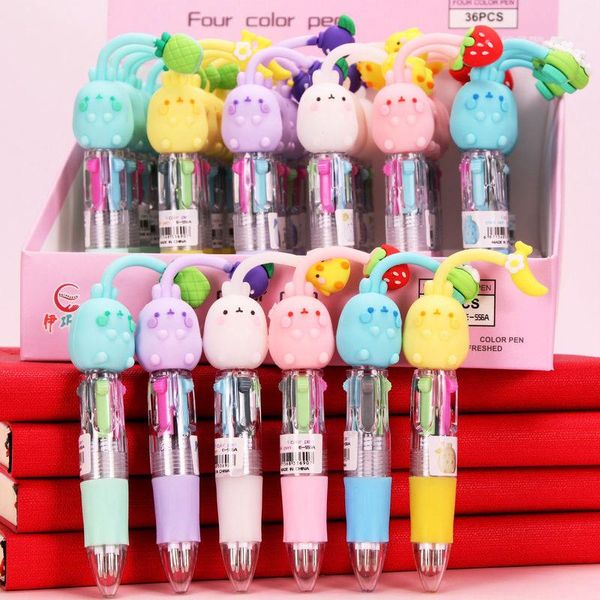ballpoint pens four-color pen silicone cartoon head 4-color compact mini portable learning stationery, Blue;orange
ballpoint pens four-color pen silicone cartoon head 4-color compact mini portable learning stationery, Blue;orange
