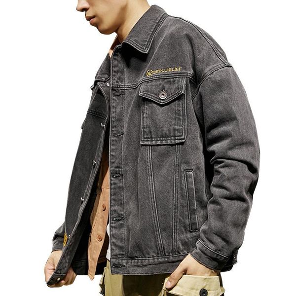 men's jackets denim jacket men spring autumn trendy brand jeans coats loose streetwear cotton stretch solid outerwear button, Black;brown
men's jackets denim jacket men spring autumn trendy brand jeans coats loose streetwear cotton stretch solid outerwear button, Black;brown