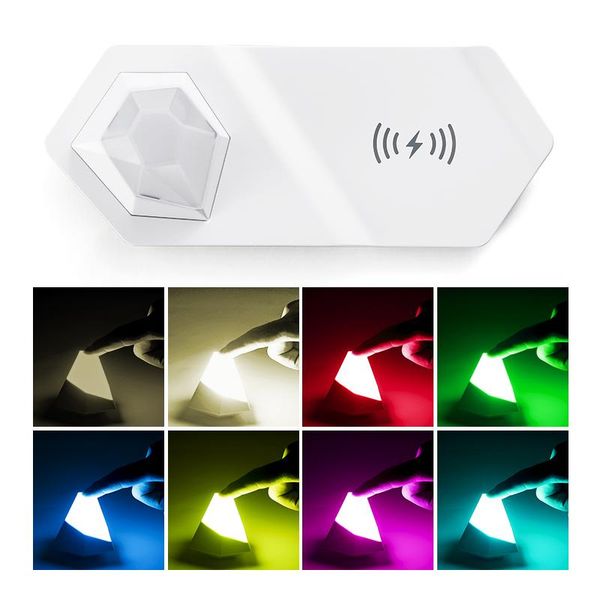 night lights rgb diamond led light 2-in-1 bedside lamp charger multifunction usb rechargeable wireless fast holiday gift
night lights rgb diamond led light 2-in-1 bedside lamp charger multifunction usb rechargeable wireless fast holiday gift