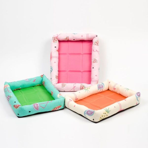 summer pet non detachable edge mat dog pad bed puppy teddy products kennels & pens