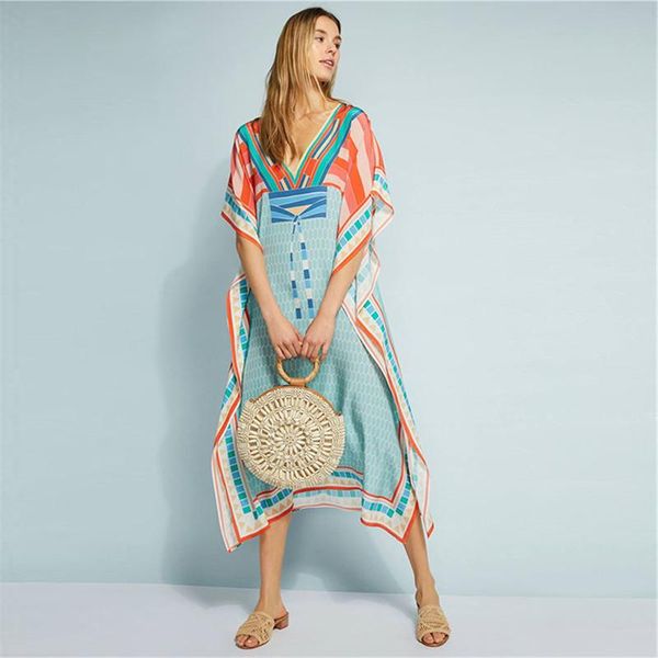 women's swimwear v-neck printing kaftan saida de praia pareo beach tunic sarong bathing suit cover up plus size robe plage dress, White;black
women's swimwear v-neck printing kaftan saida de praia pareo beach tunic sarong bathing suit cover up plus size robe plage dress, White;black