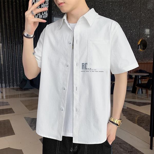 men's casual shirts short sleeve men youth shopping thin summer white black blue patchwork 2021 fashion
men's casual shirts short sleeve men youth shopping thin summer white black blue patchwork 2021 fashion
