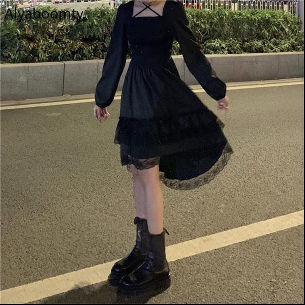 womens dresses gothic women black fairy party dress cross square collar lolita princess irregular cute kawaii lace ruffles chic, Black;gray
womens dresses gothic women black fairy party dress cross square collar lolita princess irregular cute kawaii lace ruffles chic, Black;gray