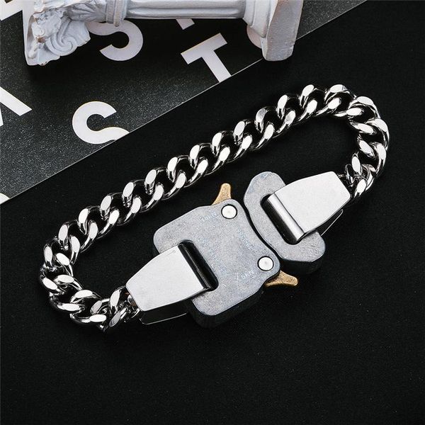 link, chain 2021 titanium stainless steel 1017 alyx 9sm bracelet hip hop metal buckle river link accessories for men women, Black
link, chain 2021 titanium stainless steel 1017 alyx 9sm bracelet hip hop metal buckle river link accessories for men women, Black