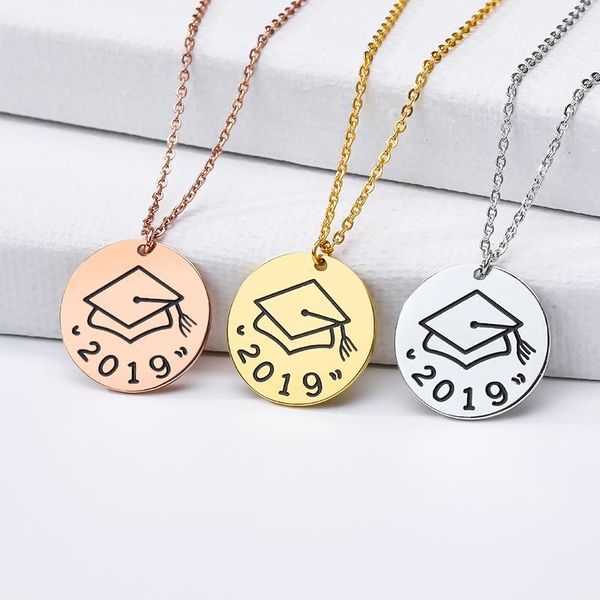 fashion graduation necklace engraved 2021 dr hat cap round circle pendants rose gold chain friend jewelry for women pendant necklaces, Silver
fashion graduation necklace engraved 2021 dr hat cap round circle pendants rose gold chain friend jewelry for women pendant necklaces, Silver
