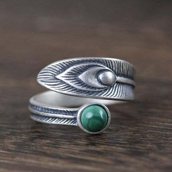wedding rings geometric turquoises setting open ring with vintage peacock feathers tail antique silver color bohemia tribal jewelry, Slivery;golden
wedding rings geometric turquoises setting open ring with vintage peacock feathers tail antique silver color bohemia tribal jewelry, Slivery;golden