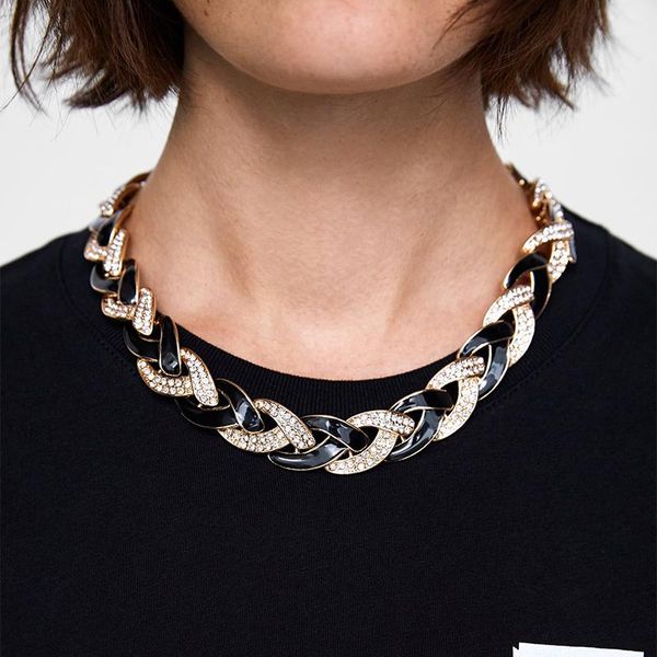 chokers fashionsnoops 2021 punk metal collar necklace brand design fashion choker handmade crystal wedding accessories, Golden;silver
chokers fashionsnoops 2021 punk metal collar necklace brand design fashion choker handmade crystal wedding accessories, Golden;silver