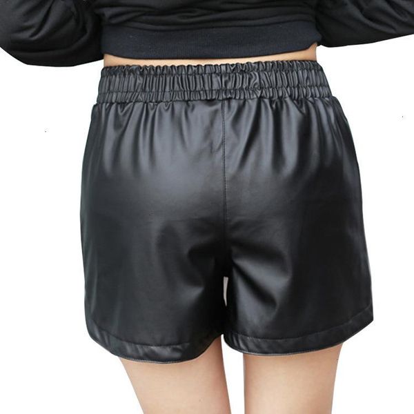 women's shorts 2021 pu leather women black short broek with pockets loose random summer plus size, White;black
women's shorts 2021 pu leather women black short broek with pockets loose random summer plus size, White;black
