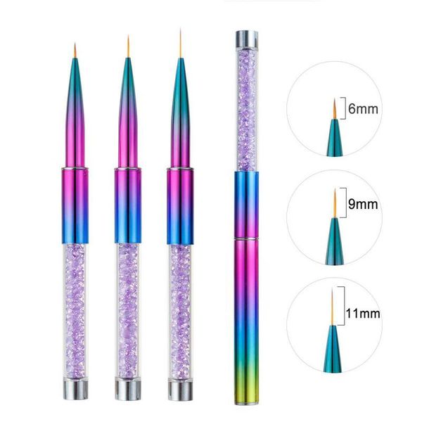 nail brushes 3pcs/set art line painting pen slim 3d tips acrylic uv gel drawing colorful grid design manicure tools, Yellow
nail brushes 3pcs/set art line painting pen slim 3d tips acrylic uv gel drawing colorful grid design manicure tools, Yellow