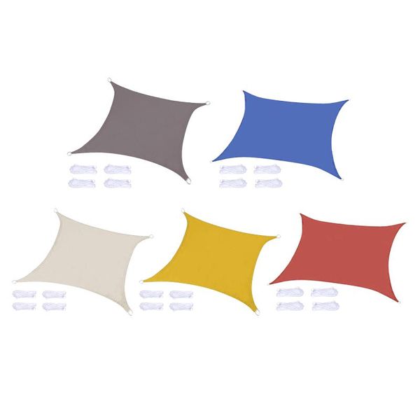 tents and shelters sun shade sail camping fabric cloth tarp carport 3x4m & 4 ropes sunshade