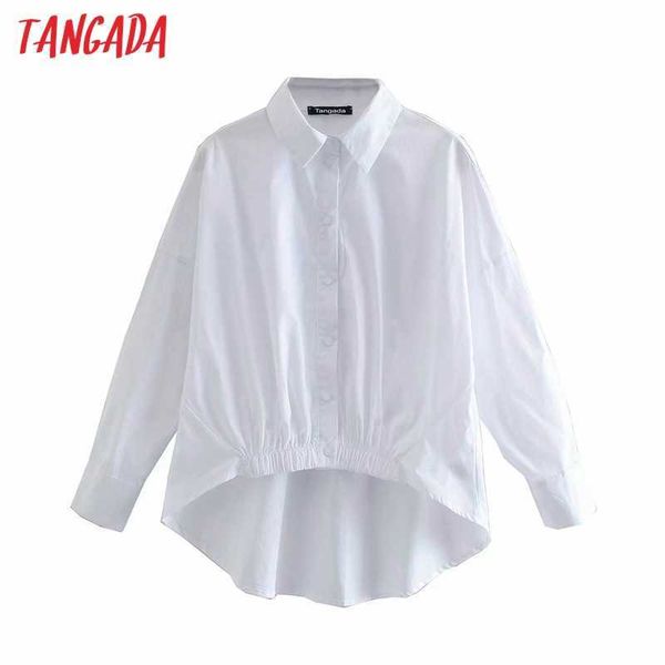 tangada women tunic white shirts long sleeve solid oversized casual ladies high street blouses 4m110 210609
tangada women tunic white shirts long sleeve solid oversized casual ladies high street blouses 4m110 210609