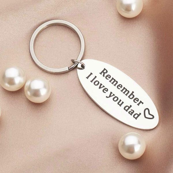 keychains trendy key chains gift for father dad remember i love you keyring from daughter son kids wife stepfather family member, Silver
keychains trendy key chains gift for father dad remember i love you keyring from daughter son kids wife stepfather family member, Silver