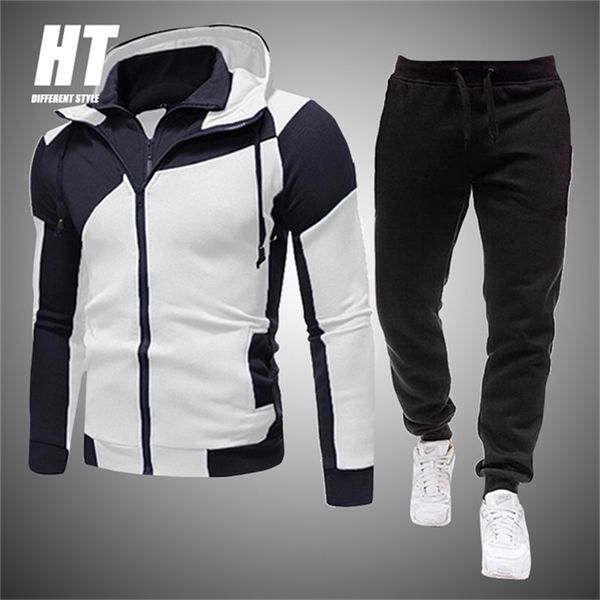 men's tracksuits patchwork brand sportswear 2 piece sets+pants zipper hooded sweatshirt male streetswear casual jackets 210806, Gray
men's tracksuits patchwork brand sportswear 2 piece sets+pants zipper hooded sweatshirt male streetswear casual jackets 210806, Gray