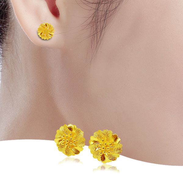 korean classic women earring 18k gold sandblasted earrings for women's wedding engagement jewelry elegant flower birthday gifts 210324, Golden;silver
korean classic women earring 18k gold sandblasted earrings for women's wedding engagement jewelry elegant flower birthday gifts 210324, Golden;silver