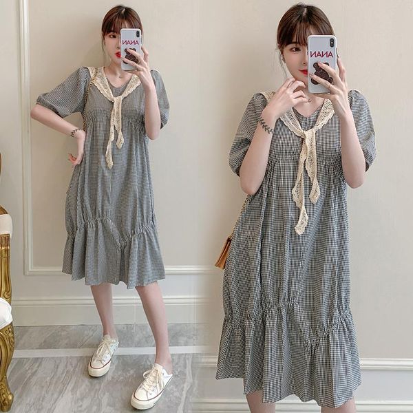 maternity dresses 114# clothes summer cotton sweet midi dress plaid short sleeves loose stylish pregnant women mom, White
maternity dresses 114# clothes summer cotton sweet midi dress plaid short sleeves loose stylish pregnant women mom, White
