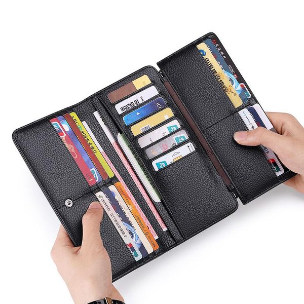 wallets williampolo multi-card holder leather anti-theft brush long wallet large capacity bank card, Red;black
wallets williampolo multi-card holder leather anti-theft brush long wallet large capacity bank card, Red;black