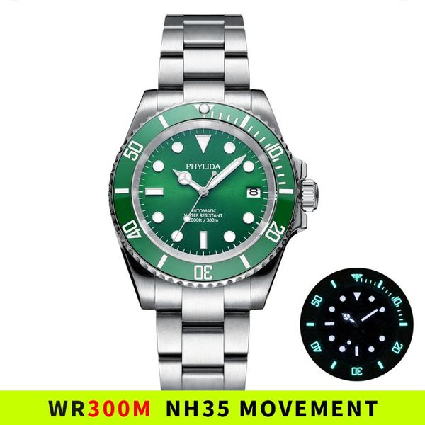 wristwatches 300m water resistant 40mm men's green diver watch automatic nh35 movement sapphire crystal sub homage, Slivery;brown
wristwatches 300m water resistant 40mm men's green diver watch automatic nh35 movement sapphire crystal sub homage, Slivery;brown