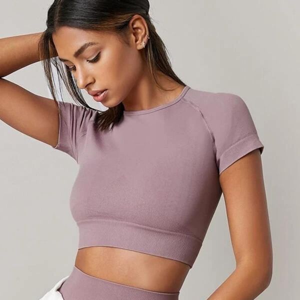 tight sports shorts women's t-shirt short sleeve running fast drying fitness clothing yoga outfit