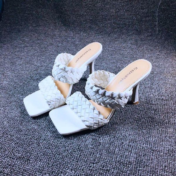 slippers 2021 summer woman shoes sandals 9cm thin high heels square toe high-heeled big size 42 nude white woven belt lady shoe, Black
slippers 2021 summer woman shoes sandals 9cm thin high heels square toe high-heeled big size 42 nude white woven belt lady shoe, Black