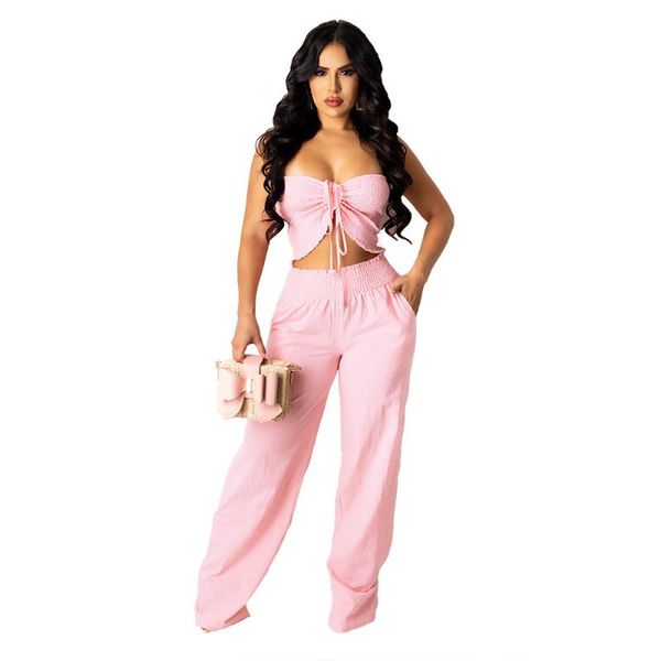women's two piece pants women fashion 2021 set summer casual adjustable sleeveless bandeau crop + long trousers female clothing, White
women's two piece pants women fashion 2021 set summer casual adjustable sleeveless bandeau crop + long trousers female clothing, White