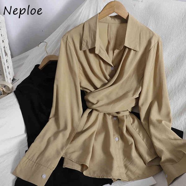 neploe turn down collar long sleeve single breast blouse women cross design bow solid blusas ol spring new shirt feminino 210423, White
neploe turn down collar long sleeve single breast blouse women cross design bow solid blusas ol spring new shirt feminino 210423, White