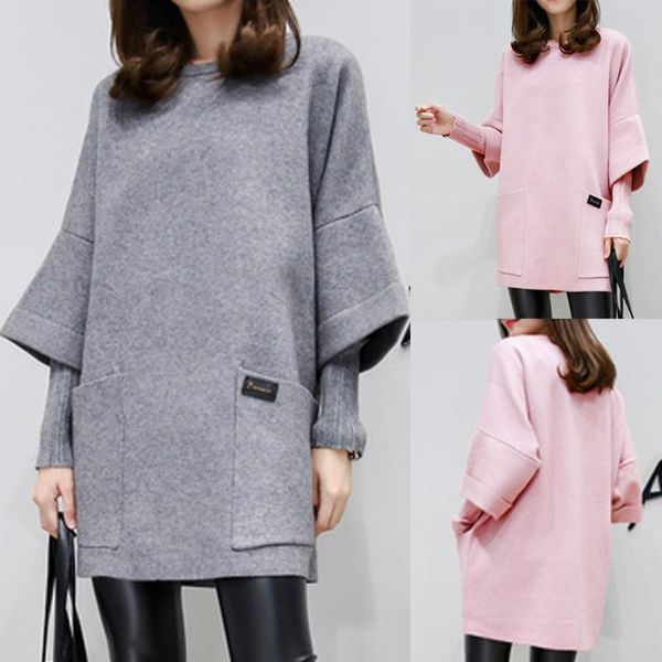 women dresses o-neck fake two-piece autumn fashion long sleeve pocket solid color elegant loose lleisure dress casual, Black;gray
women dresses o-neck fake two-piece autumn fashion long sleeve pocket solid color elegant loose lleisure dress casual, Black;gray