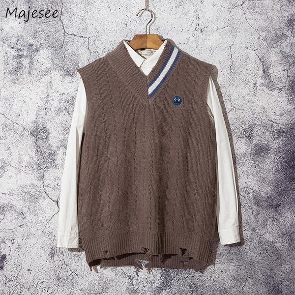 men sweater vests knitted v-neck patchwork sleeveless korean style autumn winter male underwear clothes fashion harajuku chic men's, Black;white
men sweater vests knitted v-neck patchwork sleeveless korean style autumn winter male underwear clothes fashion harajuku chic men's, Black;white