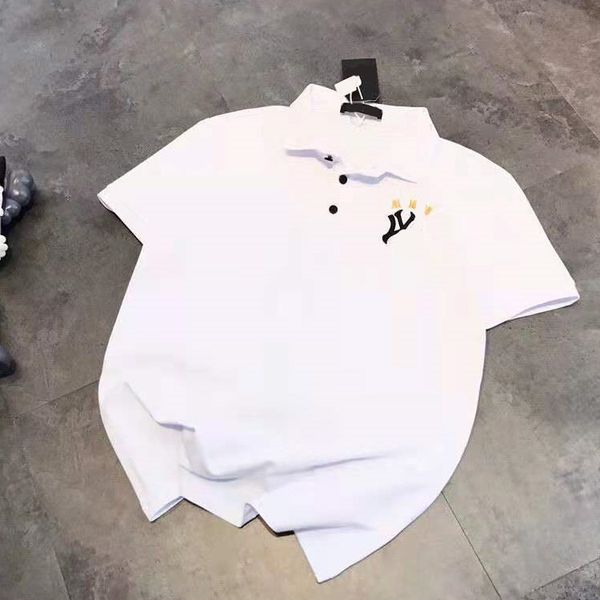 21 spring and summer new fashion n + y three-dimensional embroidery back large area drilling simple lovers short sleeve, White
21 spring and summer new fashion n + y three-dimensional embroidery back large area drilling simple lovers short sleeve, White
