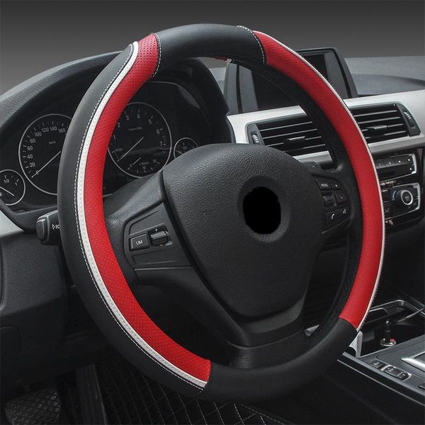 steering wheel covers 15 inch faux leather car auto cover breathable holes wear resistant anti-skid contrast color decoration 38cm
steering wheel covers 15 inch faux leather car auto cover breathable holes wear resistant anti-skid contrast color decoration 38cm