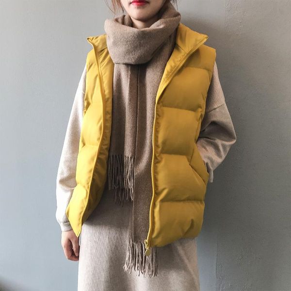 women's vests obrix female casual streetwear trendy vest mandarin collar zipper pockets outerwear for women, Black;white
women's vests obrix female casual streetwear trendy vest mandarin collar zipper pockets outerwear for women, Black;white