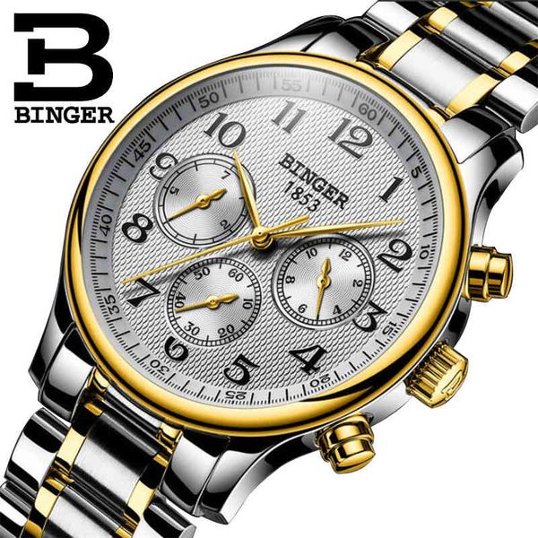 binger mechanical watches men brand luxury rvs six needles three small dials automatic, Slivery;brown
binger mechanical watches men brand luxury rvs six needles three small dials automatic, Slivery;brown