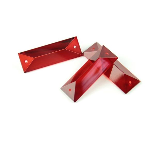 22*63mm 100pcs/lot crystal glass rectangle pendants dark red with two holes or one hole wedding & party chandelier in
22*63mm 100pcs/lot crystal glass rectangle pendants dark red with two holes or one hole wedding & party chandelier in
