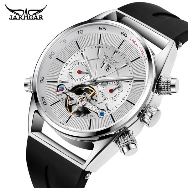 wristwatches fashion brand jaragar men automatic mechanical watch silicone strap sport tourbillon calendar male clock relogio masculino, Slivery;brown
wristwatches fashion brand jaragar men automatic mechanical watch silicone strap sport tourbillon calendar male clock relogio masculino, Slivery;brown
