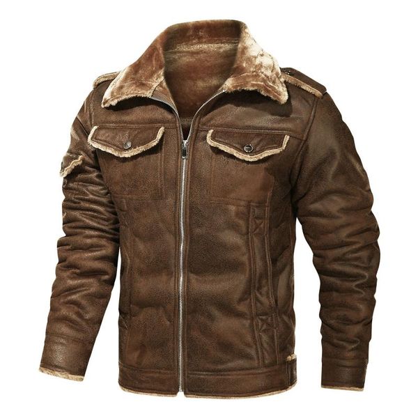 men's jackets fashion 2021 korean slim fit turn down collar multi pockets pu leather men clothing streetwear long sleeve casual coats, Black;brown
men's jackets fashion 2021 korean slim fit turn down collar multi pockets pu leather men clothing streetwear long sleeve casual coats, Black;brown