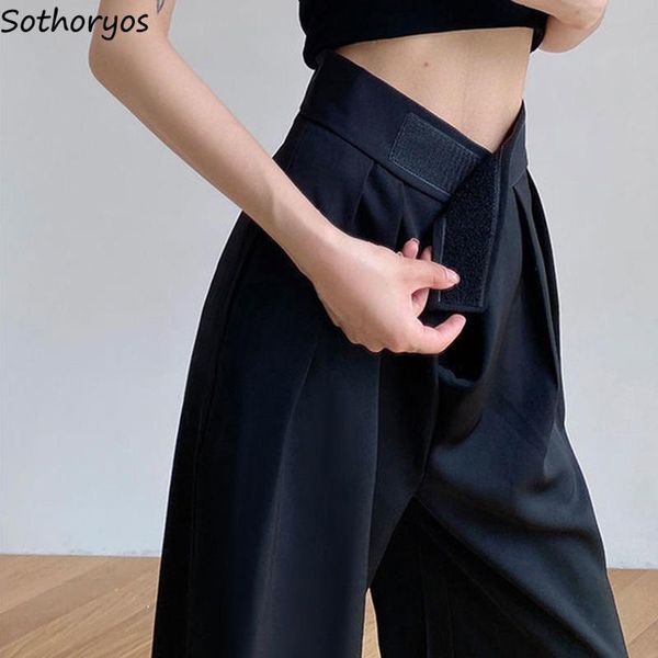 women's pants & capris solid black casual women wide leg trousers office lady adjustable waist mopping draped baggy elegant tender, Black;white
women's pants & capris solid black casual women wide leg trousers office lady adjustable waist mopping draped baggy elegant tender, Black;white