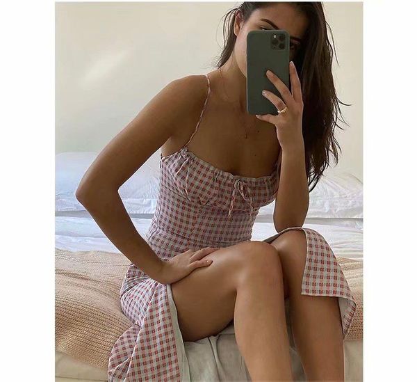 casual dresses est retro halter cross strap sling split dress women ankle-length adjustable drawstring bust plaid suspender, Black;gray
casual dresses est retro halter cross strap sling split dress women ankle-length adjustable drawstring bust plaid suspender, Black;gray