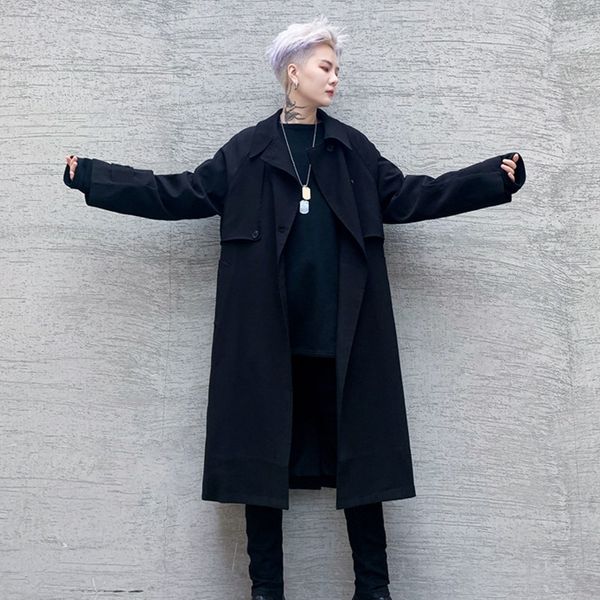men's jackets men 3/4 long trench coat cloak overcoat male japan harajuku streetwear punk gothic vintage loose casual jacket outerwear, Black;brown
men's jackets men 3/4 long trench coat cloak overcoat male japan harajuku streetwear punk gothic vintage loose casual jacket outerwear, Black;brown