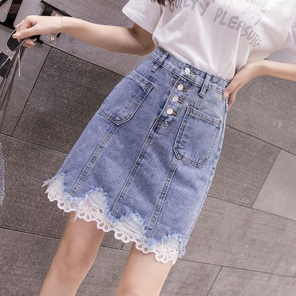 ladies denim skirt summer 2021 korean fashion style breasted lace stitching high waist bag hip skirts womens, Black
ladies denim skirt summer 2021 korean fashion style breasted lace stitching high waist bag hip skirts womens, Black