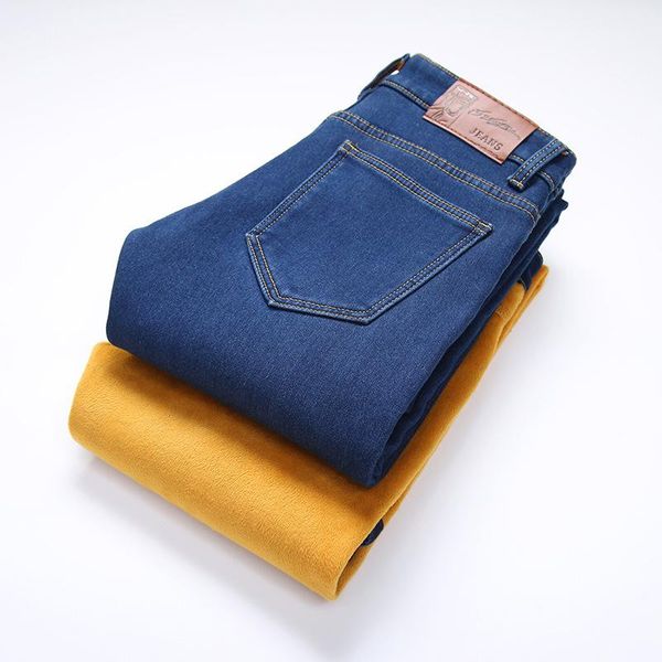 men's jeans 2021 winter men blue color slim fit stretch thick velvet pants warm for fashion casual fleece trousers male
men's jeans 2021 winter men blue color slim fit stretch thick velvet pants warm for fashion casual fleece trousers male