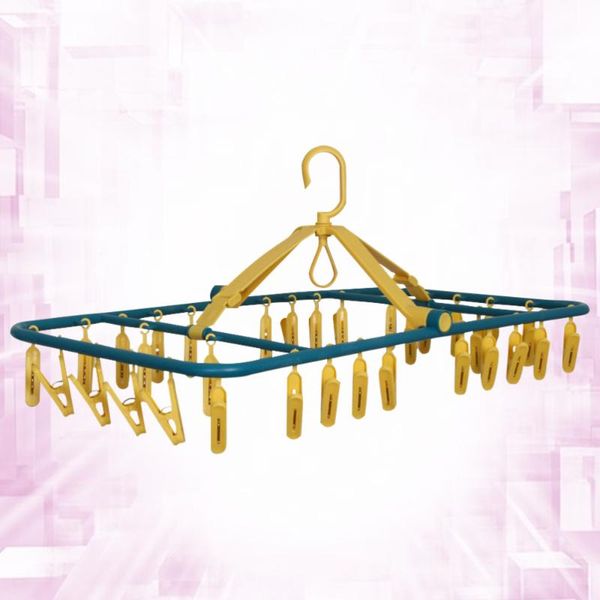 hangers & racks foldable clothes hanger windproof folding clotheshorse socks hanging rack for home (yellow, 32pcs clips)
hangers & racks foldable clothes hanger windproof folding clotheshorse socks hanging rack for home (yellow, 32pcs clips)