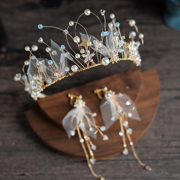 earrings & necklace fairy series wedding bride headdress earring set crown hair hoop accessories tassel princess sweet birthday party pearl, Silver
earrings & necklace fairy series wedding bride headdress earring set crown hair hoop accessories tassel princess sweet birthday party pearl, Silver