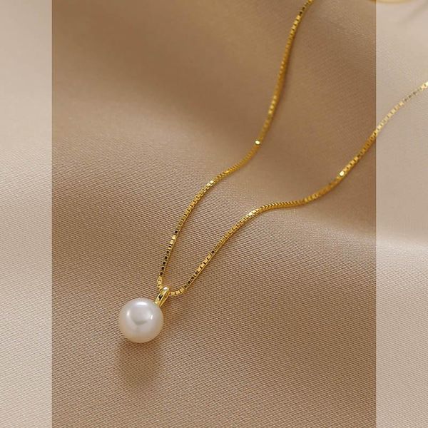 pendant necklaces exquisite pearl stainless steel gold chain necklace for women fashion jewelry an anniversary gift girls, Silver
pendant necklaces exquisite pearl stainless steel gold chain necklace for women fashion jewelry an anniversary gift girls, Silver