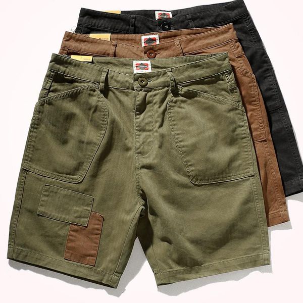 summer shorts men's five-point pants personality trendy patch pure cotton old khaki retro tooling casual knee length, White;black
summer shorts men's five-point pants personality trendy patch pure cotton old khaki retro tooling casual knee length, White;black