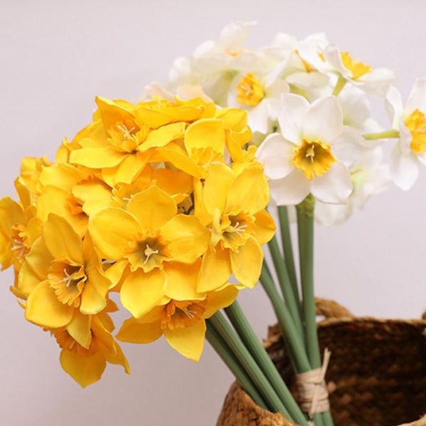 decorative flowers & wreaths 6pcs/lot home room artificial simulation narcissus flower living window decor fake wedding scene daffodil
decorative flowers & wreaths 6pcs/lot home room artificial simulation narcissus flower living window decor fake wedding scene daffodil