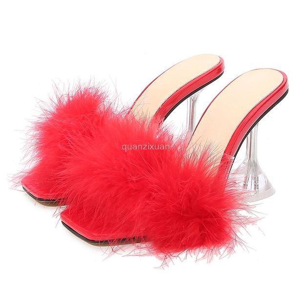 fur slippers ladies transparent high heels peep toe crystal clear slides mules women summer sandals big size 35-46 shoe, Black
fur slippers ladies transparent high heels peep toe crystal clear slides mules women summer sandals big size 35-46 shoe, Black