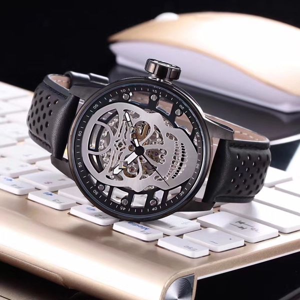 2021 new steampunk design black rustless steel fashion skeleton skull lighting gentlemen automatic watches sport clock, Slivery;brown
2021 new steampunk design black rustless steel fashion skeleton skull lighting gentlemen automatic watches sport clock, Slivery;brown